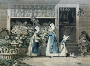 19. yüzyılın başlarında bir Parisli Manavlar dükkanı by French School