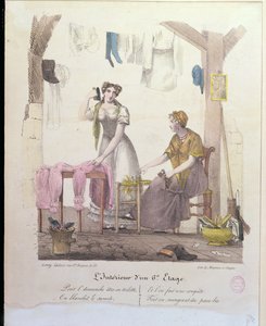 Altıncı Katta Bir Oda, Montoux ve Cheyere tarafından oyulmuş, 1830 by French School