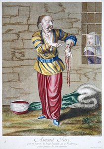Gerard Jean Baptiste Scotin (1671-1716) 1707-08 (renkli gravür) tarafından oyulmuş 