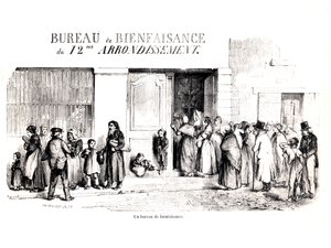 Paris 12. Bölgede Bir Refah Ofisi, c. 1870 by French School