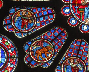 Bir buhurdanlık meleği ve St Marks aslanı (w122) by French School