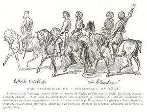 Bir vatansever devriyesi, Fransa, 1848 by French School
