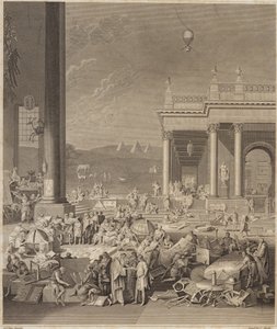 Britannica Ansiklopedisi için bir sahne by French School