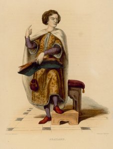 Abaylard (renkli gravür) by French School