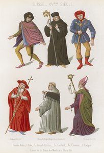 Abbot, Baş Herald, Kardinal, Canon ve Piskopos by French School