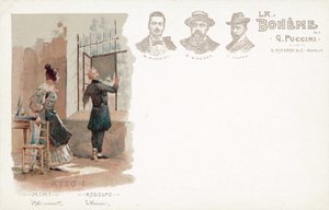 Birinci Perde, La Boheme (renkli taş) by French School