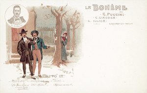 Üçüncü Perde, La Boheme (renkli taş) by French School
