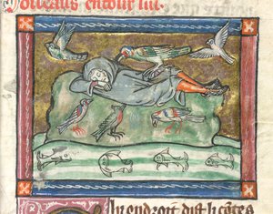 Ekle. 10292, f.29 Kuşlarla çevrili uyuyan bir adam, 