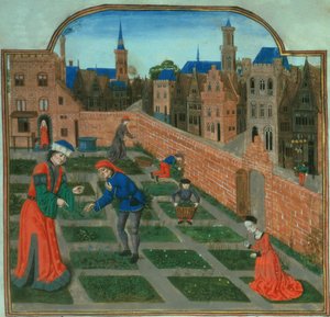 Ekle 19720 f.165 Pietro de Crescenzi (1230-1320) (parşömen) tarafından yazılan 