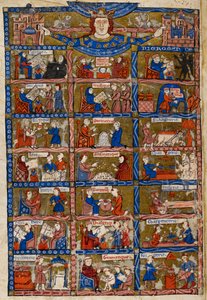 Ekle. 30024 f.1v Sanat ve bilimi temsil eden yirmi bir sahne, Brunetto Latini