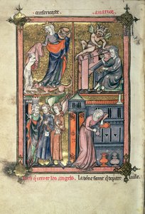 54180 f.136b Merhamet ve Hırs, Lot ve Melekleri ekleyin; Dul ve yağı, Frere Laurent