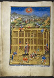 Ekle Ms 18850 f.15v, The Building of Noah