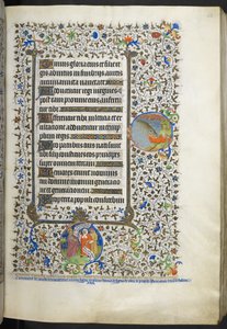 Ms 18850 f.42r Book of Hours (Bedford Hours) c.1410-30 (parşömen üzerine mürekkep, renk ve altın) ekleyin by French School