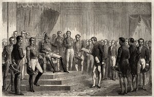 221'in Adresi - Liberal devlet adamı Roy-Collard, Adres du 221'i sunar - Pierre Paul Royer-Collard, Fransız kralı Charles X'e 221'in 1830'da İktidarı protesto etmek için verdiği adresi okur - Pierre Paul Royer Collard (1763-1845) (Royer by French School