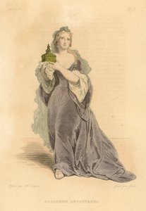 Adrienne Lecouvreur (renkli gravür) by French School