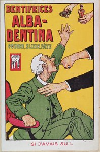Alba-Dentina diş macunu reklamı, c.1900 by French School