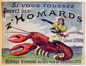 Cough Sweets ZHomards için reklam, on dokuzuncu yüzyıl sonu by French School