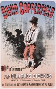 David Copperfield için Charles Dickens tarafından yapılan reklam, 1884 by French School