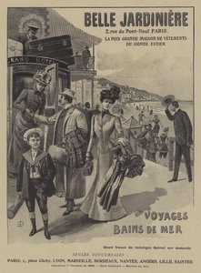 Belle Jardiniere giyim mağazasının reklamı, Paris (litho) by French School