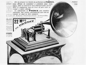Fonograf için reklam, c.1905 by French School