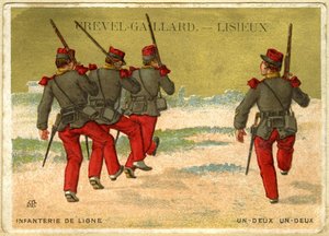 Grevel-Gaillard, Lisieux, çevrimiçi piyade, bir iki, bir iki (krolitograf) reklam kromolitografisi by French School