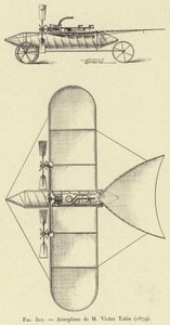 Airplane de M Victor Tatin (1879) (gravür) by French School