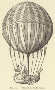 Aerostat de Testu-Brissy (gravür) by French School