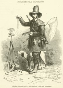 Albert de la Marmora yolculuk sırasında (gravür) by French School