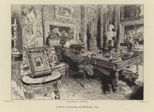 Genç Alexandre Dumas çalışma odasında by French School
