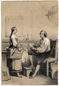 Çek şair ve oymacı olan Alois Senefelder (veya Aloysius veya Aloys) veya Johann Nepomuk Franz Aloys (1771-1834), her şeyi alevlere atmasına neden olan bir öfke ve umutsuzluk anında bir yaprak kağıtsız kalır, yazdı çamaşır notu by French School