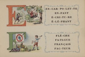 Alfabe De La Phosphatine Falières (renkli taş) by French School