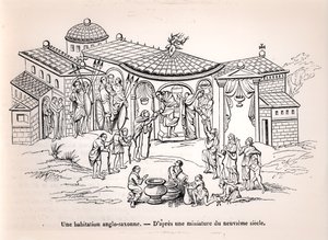 9. yüzyıldan kalma bir minyatürden sonra, Normanların gelmesinden önce İngiltere