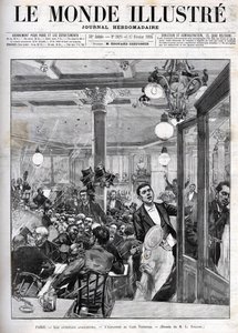 Şubat 1894'te Paris'te anarşist saldırılar. Terminus Cafe'deki patlama. 17 Şubat “Resimli Dünya” by French School