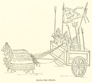 Antik Çin tankı (gravür) by French School