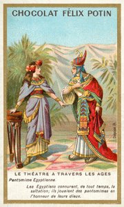 Eski Mısır pandomimi (chromolitho) by French School