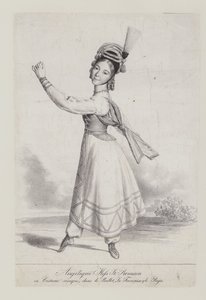 Angelique St Romain Mees, La Francaise et le Raja (lito) balesi için Kazak kostümü içinde by French School