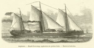 Angleterre, Royal-Sovereign, application du systeme Coles (gravür) by French School