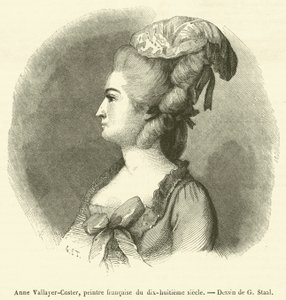 Anne Vallayer-Coster, on sekizinci yüzyılın Fransız ressamı (gravür) by French School