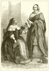 Avusturyalı Anne ve Kardinal Mazarin by French School