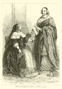 Avusturyalı Anne ve Kardinal Mazarin by French School