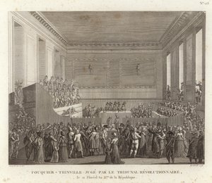 Antoine Quentin Fouquier-Tinville, devrimci mahkeme tarafından yargılandı by French School