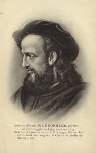 Antonio da Correggio, İtalyan ressam (lito) by French School
