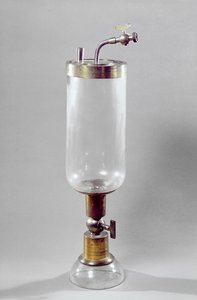 Antoine Laurent de Lavoisier (1743-94) tarafından tasarlanan gaz araştırma aparatı (metal ve cam)