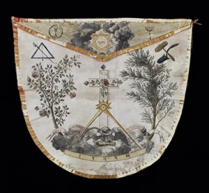 Rose-Croix Tarikatı Ustasının Önlüğü (deri) by French School