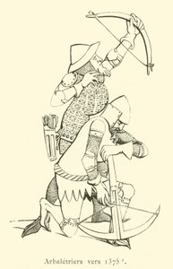 Arbaletriers vers 1375 (gravür) by French School