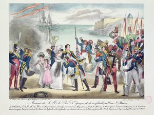 Majesteleri Ferdinand VII ve ailesinin Porte Sainte Marie