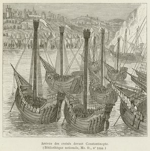 Haçlıların Konstantinopolis'e gelişi (gravür) by French School
