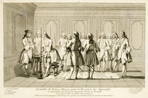 Din ve Gelenek Törenlerinden Çırak Almak İçin Hür Masonlar Meclisi, c.1733 by French School