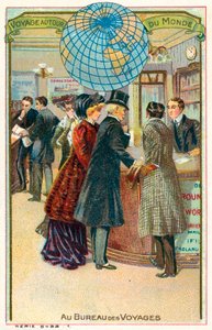 Seyahat acentesinde (chromolitho) by French School