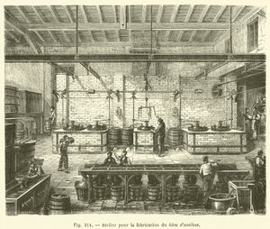 Anilin mavisi üretimi için atölye (gravür) by French School